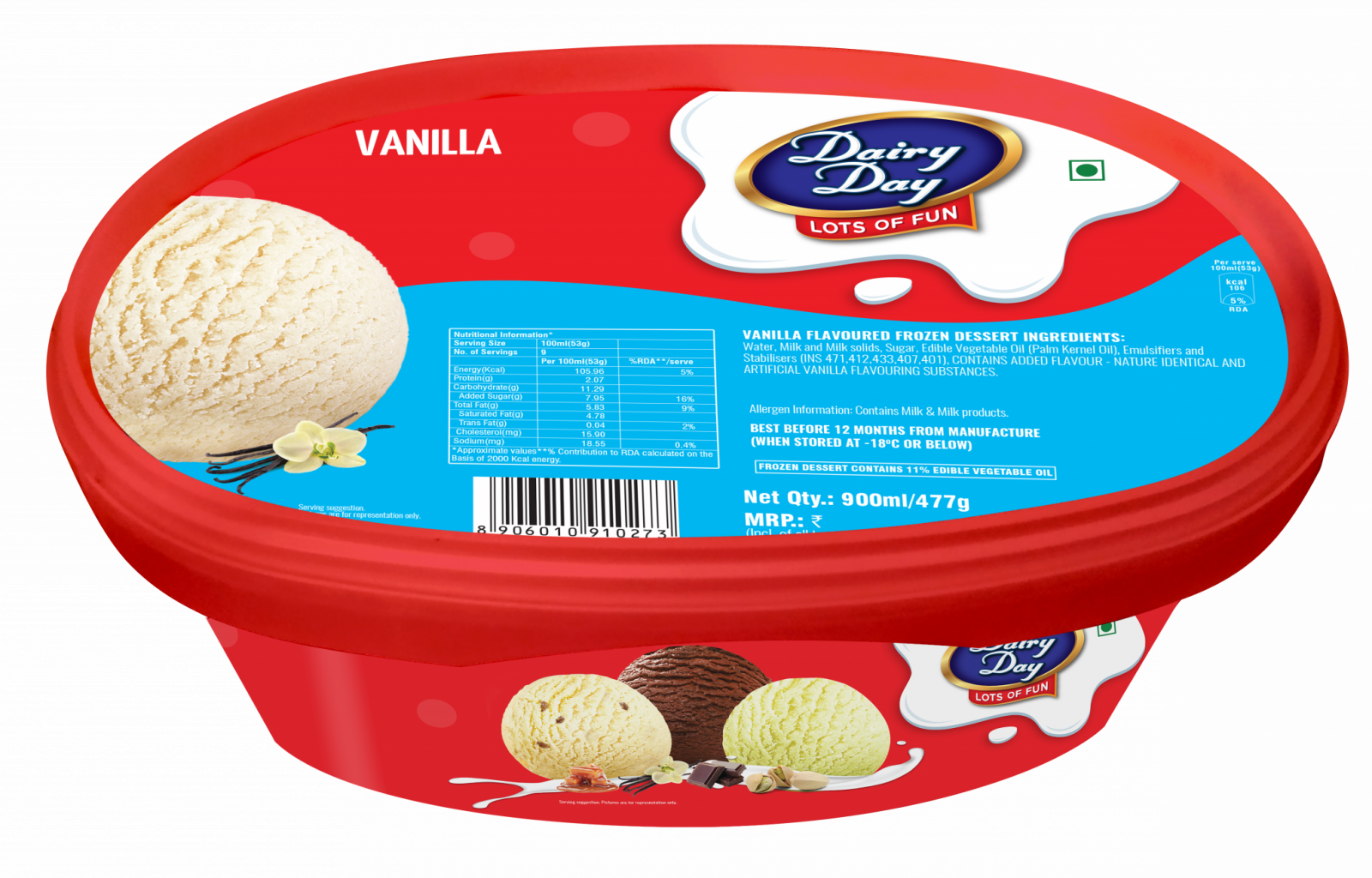 Vanilla Party Tub 900ml
