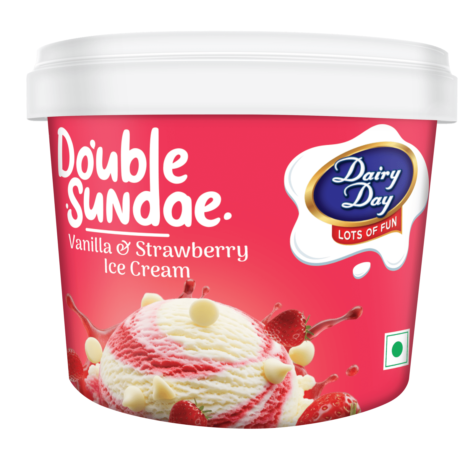 Double Sundae Vanilla & Strawberry – 250ml
